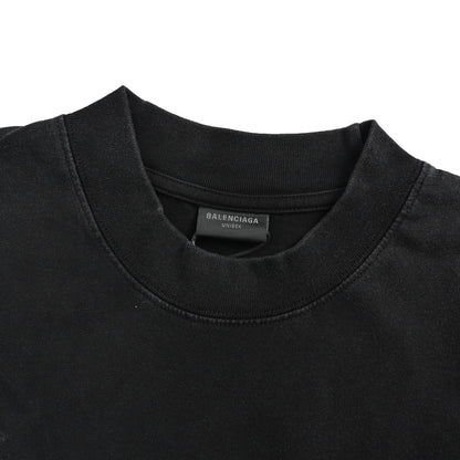 Balenciaga 26ss blurred cola print washed short-sleeve