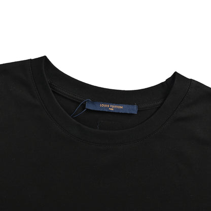 Louis Vuitton 26ss flocked presbyopia hollow gradient short sleeves