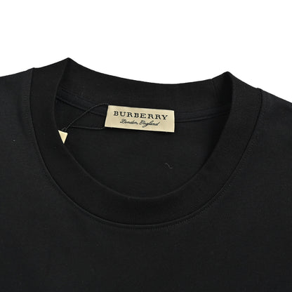 Burberry plaid signature letter war horse print short sleeves