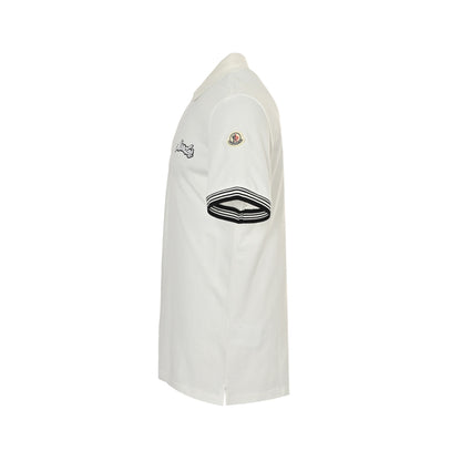 Moncler/Mask 25ss Embroidered Logo Polo Short Sleeve
