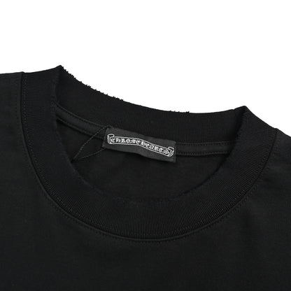Chrome Hearts/Chrome Heart Sanskrit cross patch embroidered short sleeves