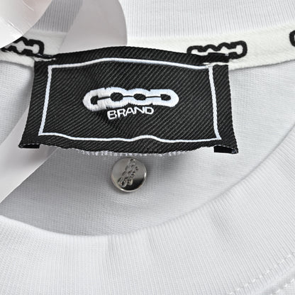 GOODBRAND 26ss three-dimensional small flower rope embroidery hot rhinestone short sleeves
