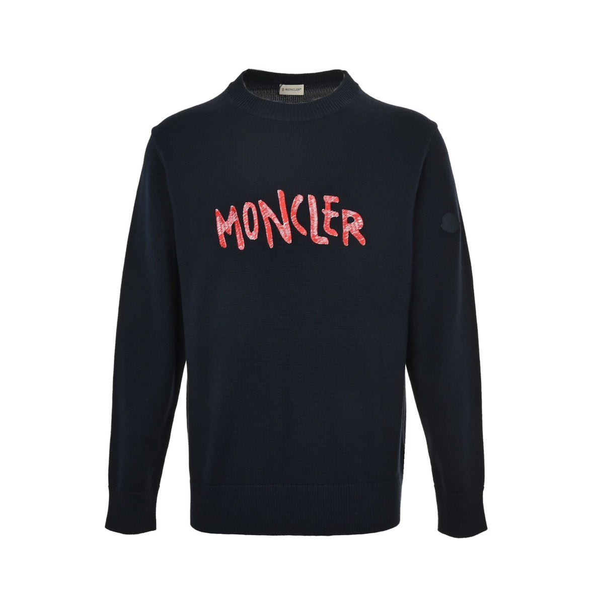 Moncler/Mask red letter embroidery knitted sweater