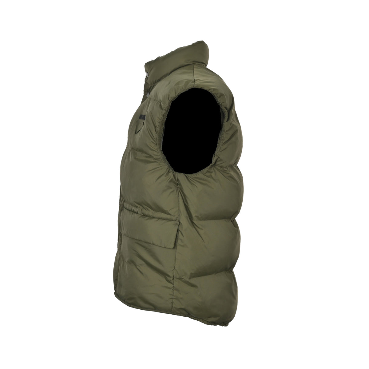 Prada China limited green cloth label stand collar down vest