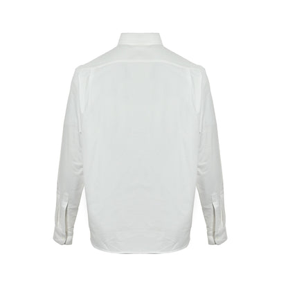 Prada logo embroidered long-sleeved shirt