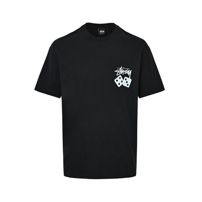 Stussy dice series printed round neck short sleeves