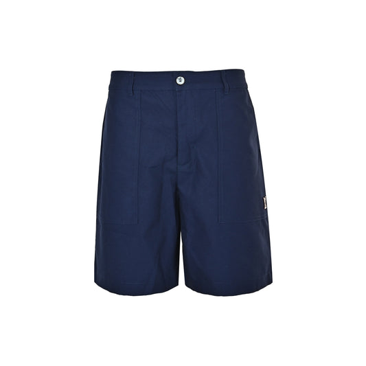 Louis Vuitton LV logo indigo denim shorts