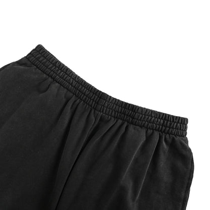 Balenciaga/Balanciaga 25ss wheat double B red label embroidered washed shorts