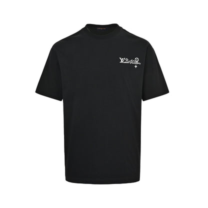 Louis Vuitton rivets, hot-drilled and glued letter short sleeves