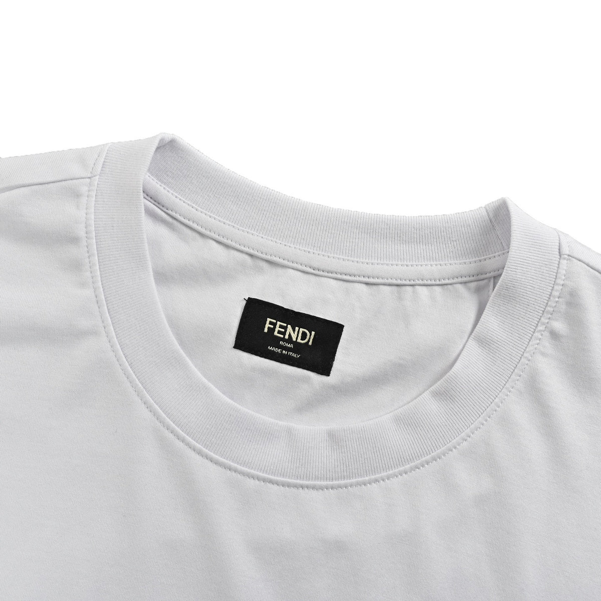 Fendi 25ss hot dog pizza badge embroidered short sleeves