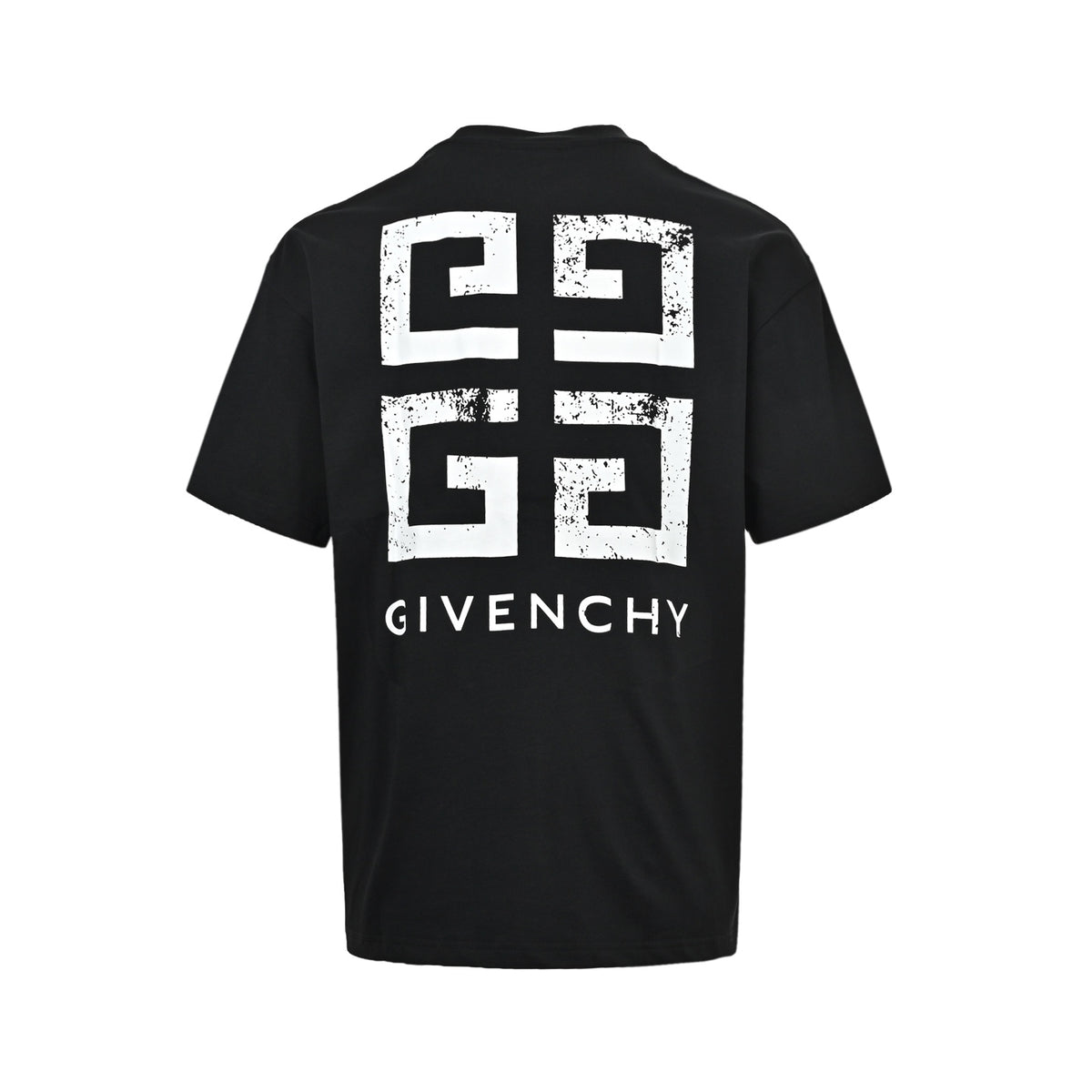 GIVENCHY front and back four-square printed short sleeves