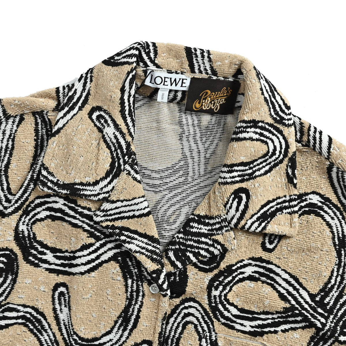 Loewe/Luo Yiwei terry jacquard short-sleeved shirt