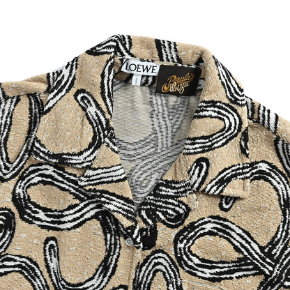 Loewe/Luo Yiwei terry jacquard short-sleeved shirt