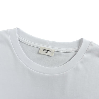 Celine 26ss letter logo printed short sleeves