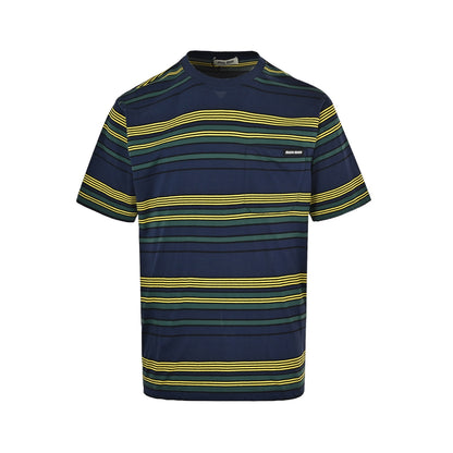 Miu Miu AUTOMNE series contrast striped knitted short-sleeves