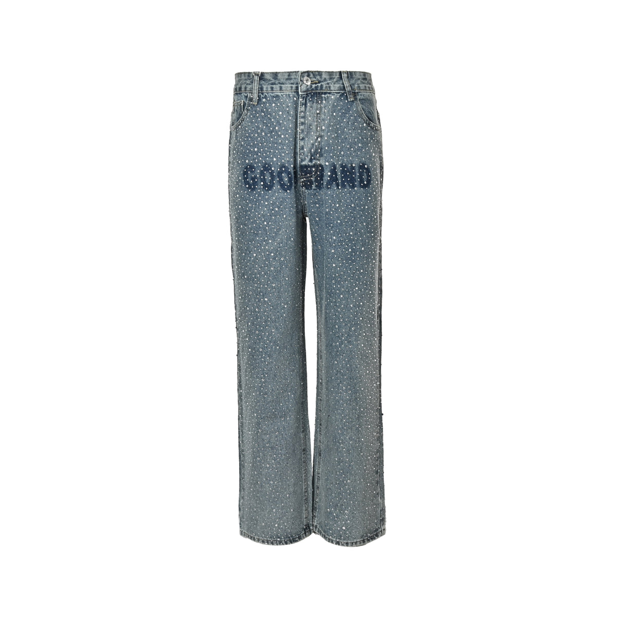 GOODBRAND full diamond letter watermark jeans
