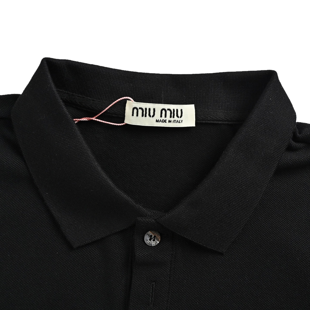 Miu Miu Polo short sleeves with letter logo and small label embroidery