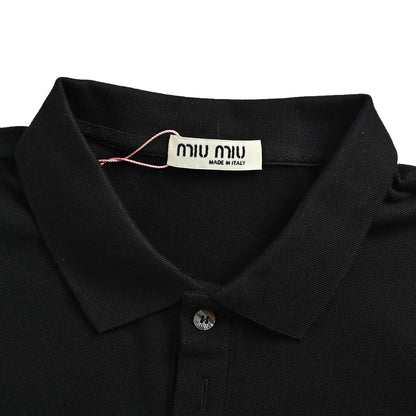 Miu Miu Polo short sleeves with letter logo and small label embroidery