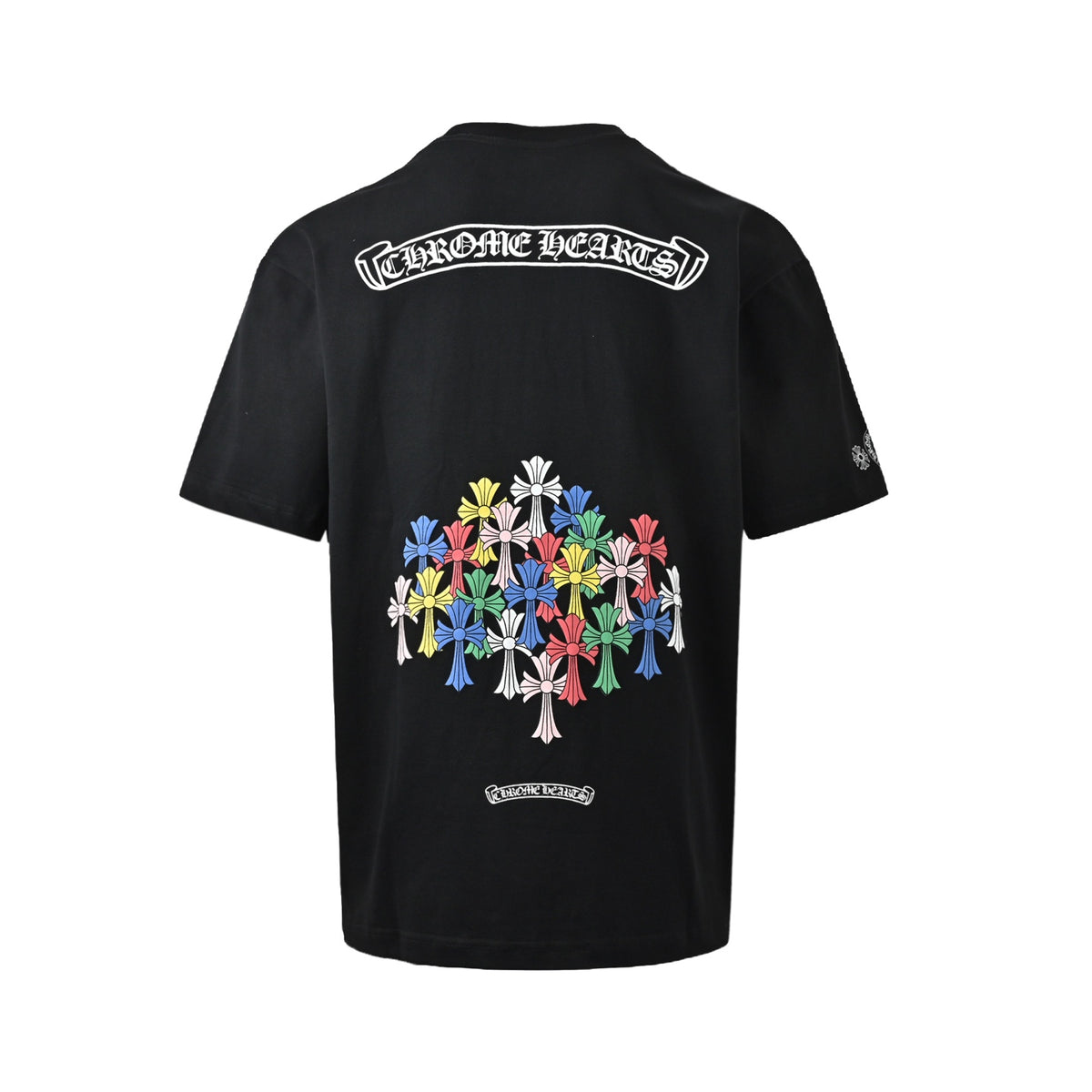 Chrome Hearts/Chrome Heart Color Cross Print Short Sleeve