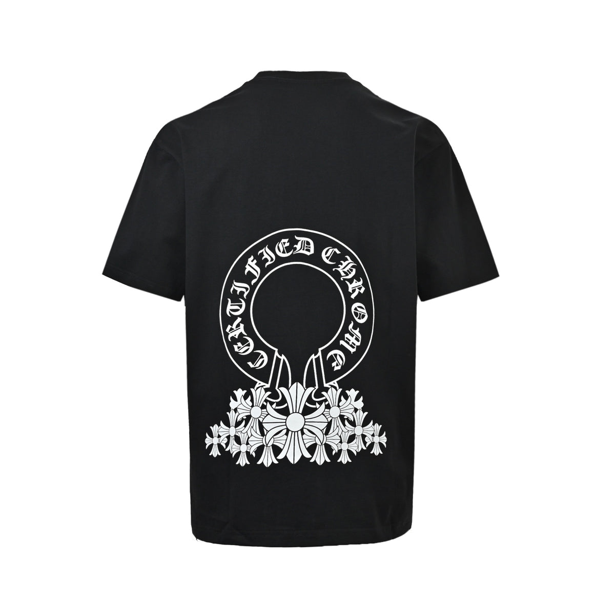Chrome Hearts/Chrome Heart Horseshoe Cross Print Short Sleeve