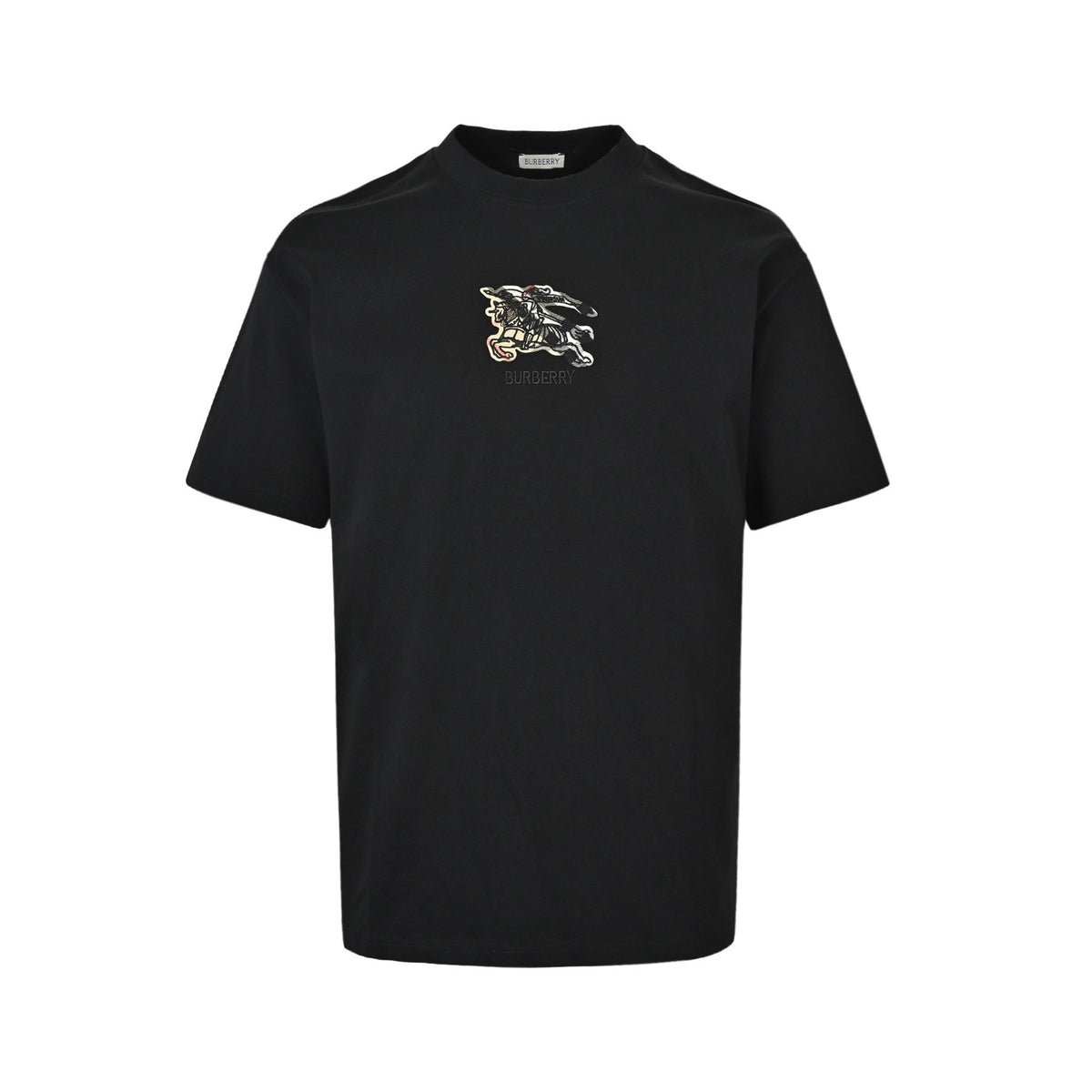 Burberry 26ss plaid war horse patch embroidered short sleeves