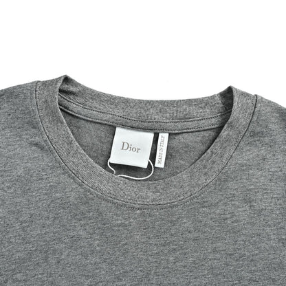 Dior short sleeves with dark letter embroidery on the chest