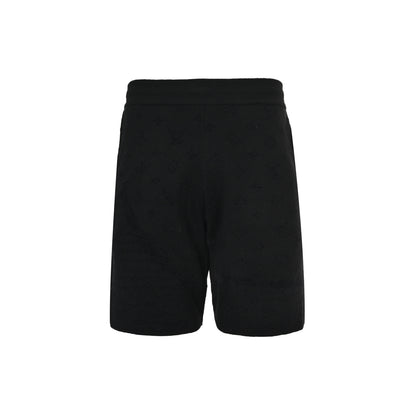 Louis Vuitton 25ss dark pattern old flower jacquard knitted shorts