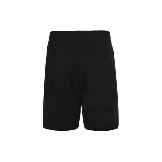 Louis Vuitton 25ss dark pattern old flower jacquard knitted shorts