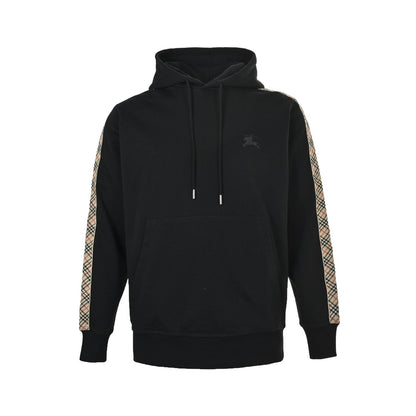 Burberry 25Fw war horse small label embroidered webbing hooded sweatshirt