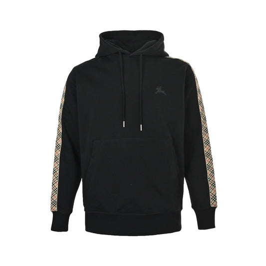 Burberry 25Fw war horse small label embroidered webbing hooded sweatshirt