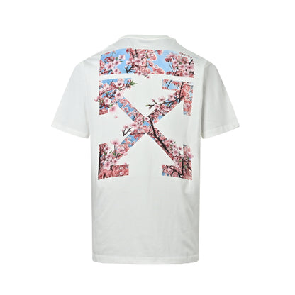 OFF WHITE CO VIRGIL Sakura arrow print short sleeves