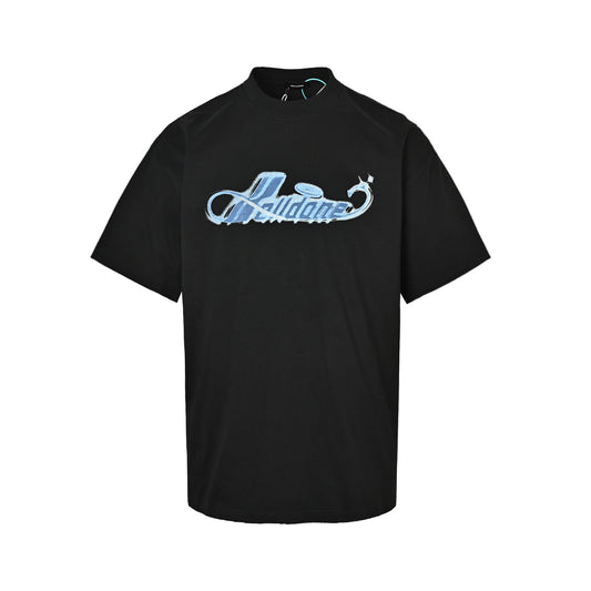 We11 Done Inkjet Simple Logo Distressed Printed Short Sleeves