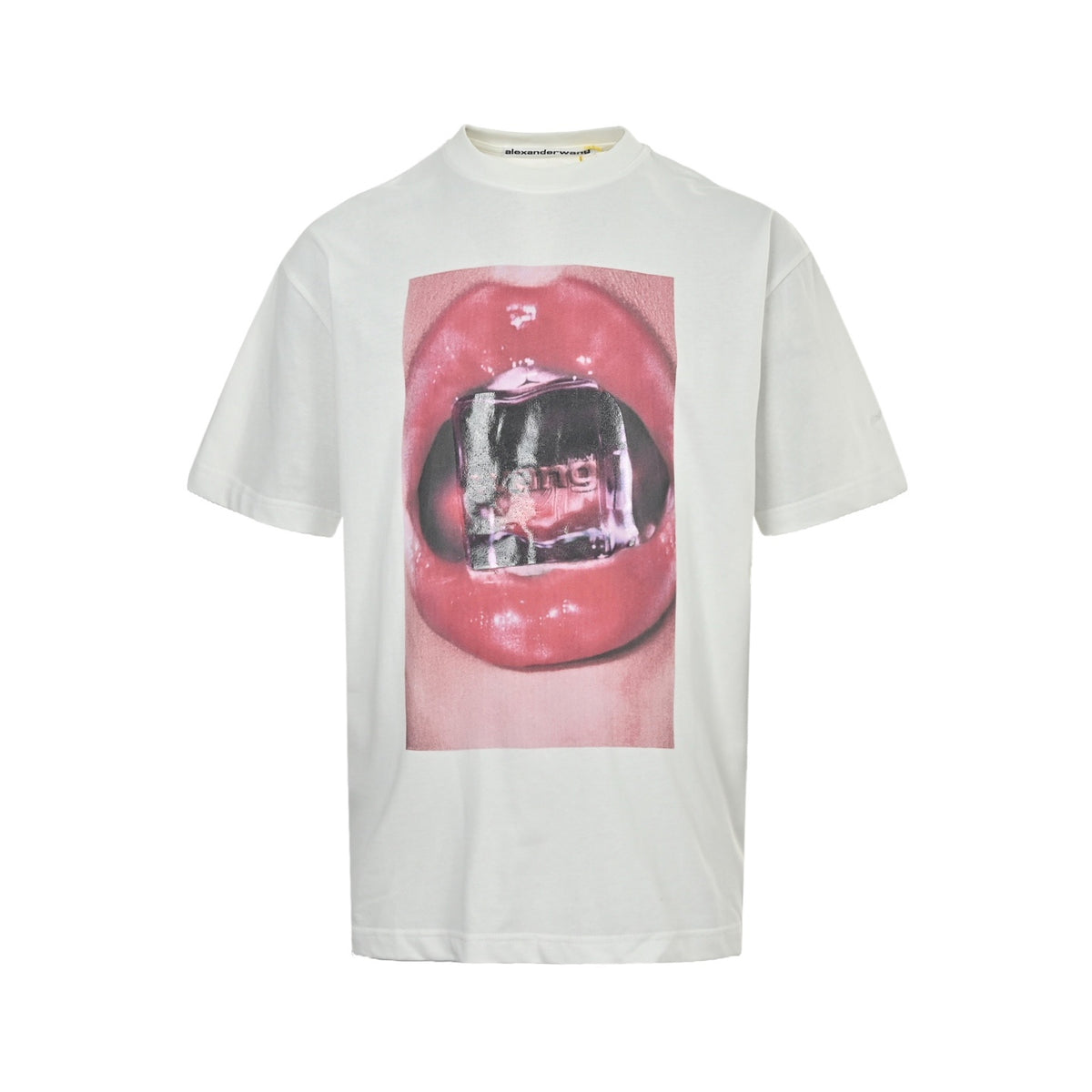 Alexander Wang red lip ice cube print short sleeves