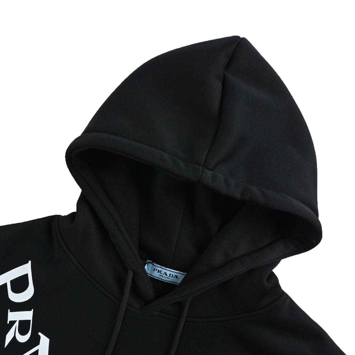 Prada letter logo printed hooded sweatshirt