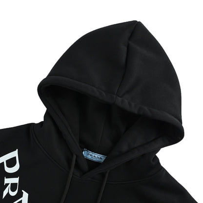 Prada letter logo printed hooded sweatshirt