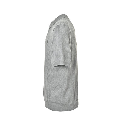 RALPH LAUREN Pony Lapel Knitted Pit Stripe Polo Short Sleeve