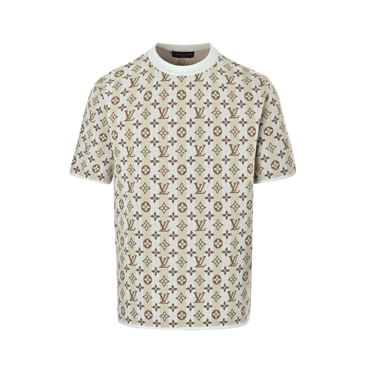 Louis Vuitton 26ss allover old flower jacquard knitted short sleeves