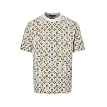 Louis Vuitton 26ss allover old flower jacquard knitted short sleeves