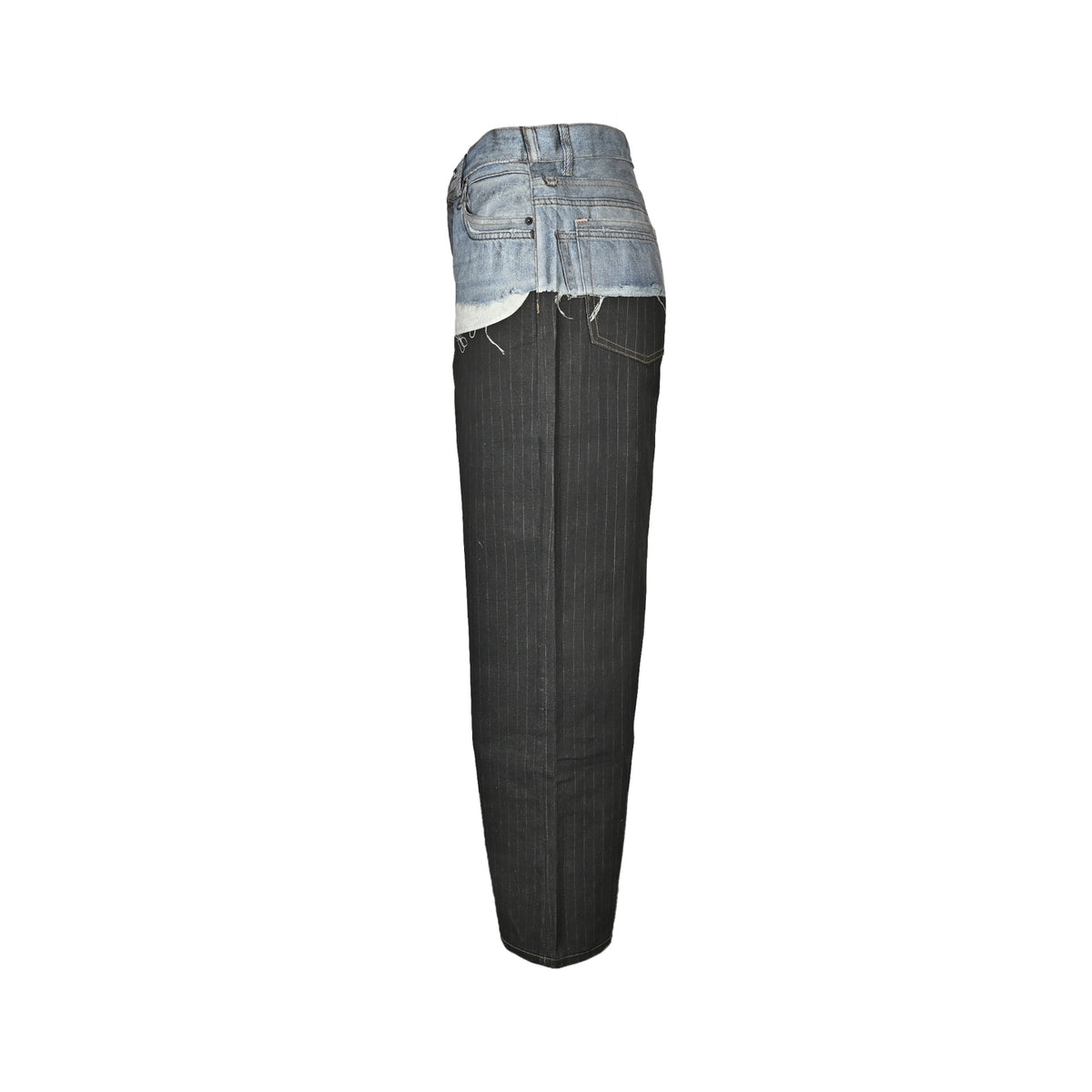 Acne Studios trompe l'oeil striped panel print jeans