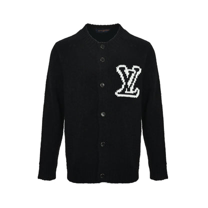 Louis Vuitton intarsia logo knitted cardigan