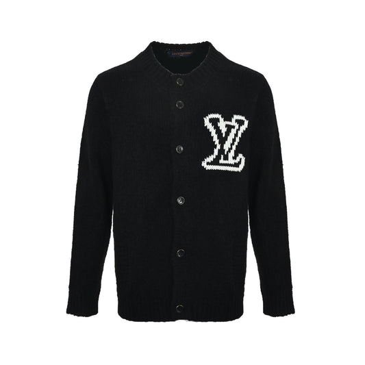 Louis Vuitton intarsia logo knitted cardigan