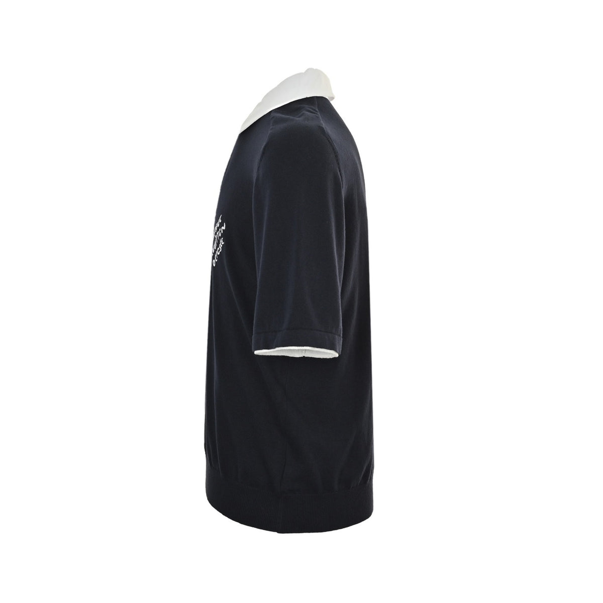 Louis Vuitton pearl button white collar knitted Polo short sleeves