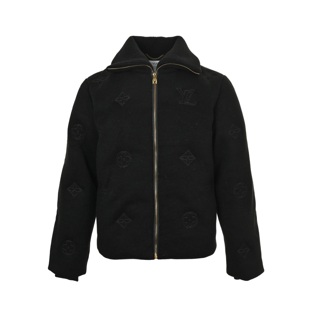 Louis Vuitton 25Fw old flower embroidered knitted down jacket