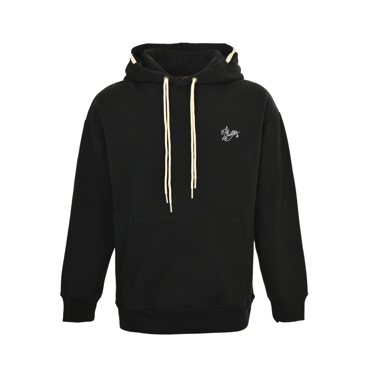 Louis Vuitton 25Fw hooded sweatshirt with embroidered letter logo on the front and back