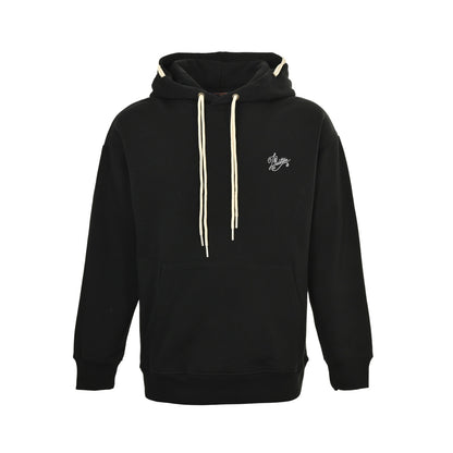 Louis Vuitton 25Fw hooded sweatshirt with embroidered letter logo on the front and back