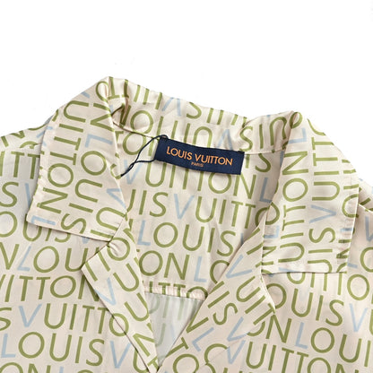 Louis Vuitton full-print letter set short-sleeved shirt