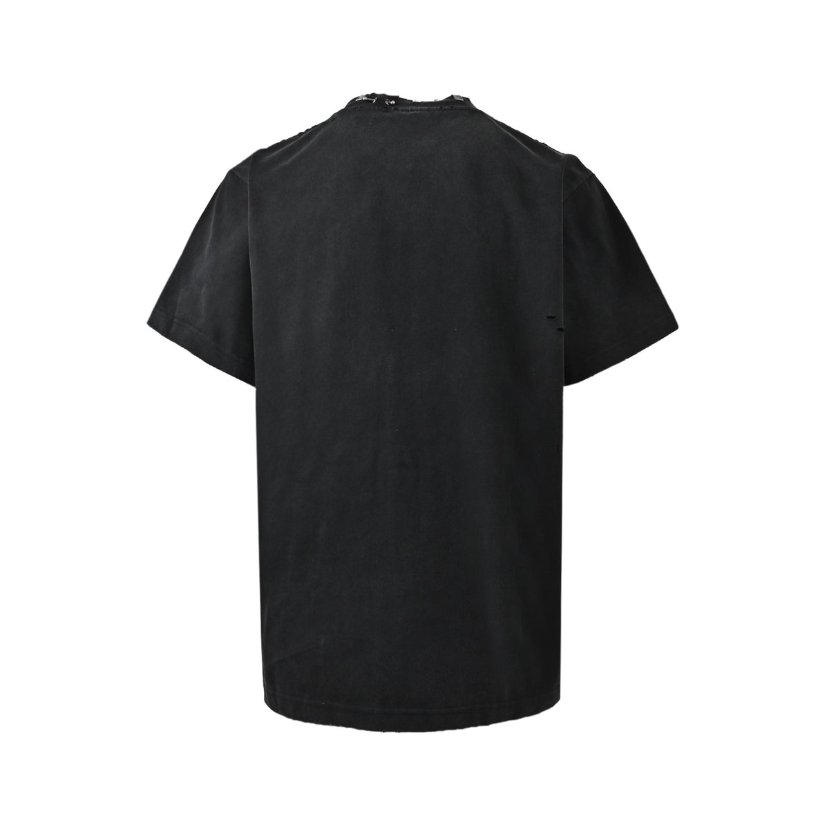Balenciaga/Balanciaga 26ss collar engraved logo metal buckle pierced short sleeves