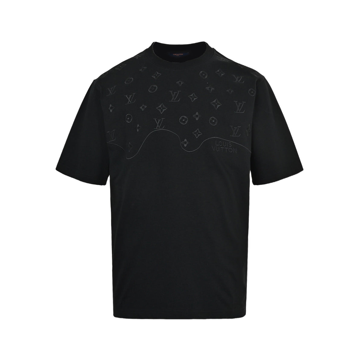 Louis Vuitton dark pattern half-length presbyopia logo embroidered short sleeves