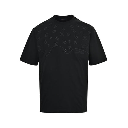 Louis Vuitton dark pattern half-length presbyopia logo embroidered short sleeves