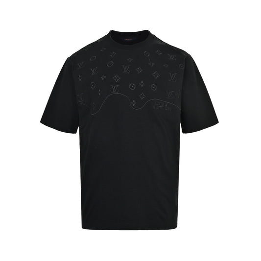 Louis Vuitton dark pattern half-length presbyopia logo embroidered short sleeves